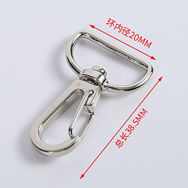 Zinc Alloy Swivel Clasps, with Spring Gate Rings