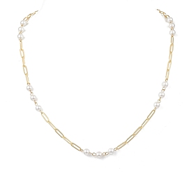 6.5Мм круглые белые жемчужные бусины и латунные скрепки для женщин