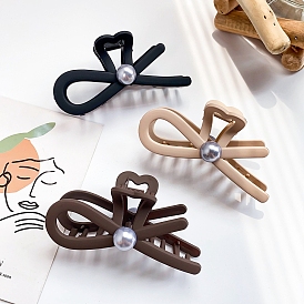 Bowknot Plastic Large Claw Hair Clips, Hair Accessories for Women & Girls