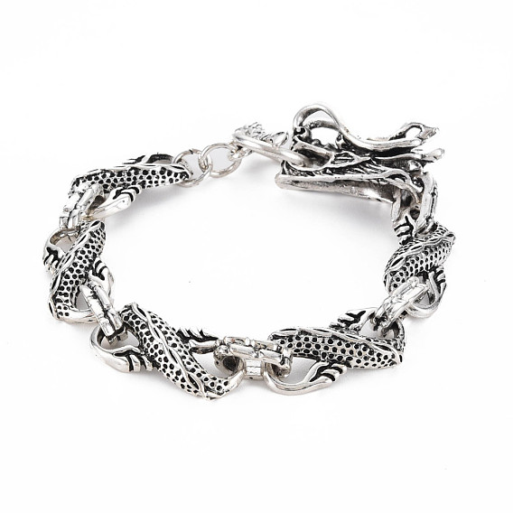 Men's Alloy Chain Bracelets, Dragon
