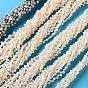 Natural Cultured Freshwater Pearl Beads Strands, Top Drilled, Two Sides Polished