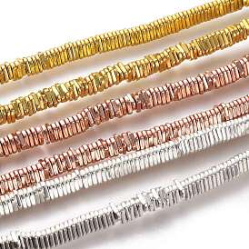 Electroplated Non-magnetic Synthetic Hematite Beads Strands, Long-Lasting Plated, Triangle