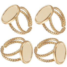 8 шт. 304 нержавеющая сталь открытая манжета кольцо настройки, овальные