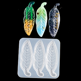 Hair Clip Silicone Molds, Resin Casting Molds, For UV Resin, Epoxy Resin Jewelry Making, Leaf