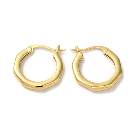 Ring Rack Plating Brass Hoop Earrings, Lead Free & Cadmium Free, Long-Lasting Plated