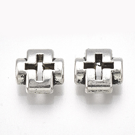 Tibetan Style Alloy Beads, Cadmium Free & Lead Free, Cross