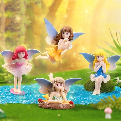 Resin Fairy Figurines, for Home Car Desktop Decoration