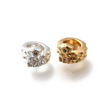 Латунные микро проложить кубического циркония бусы, без кадмия, без никеля и без свинца, змея