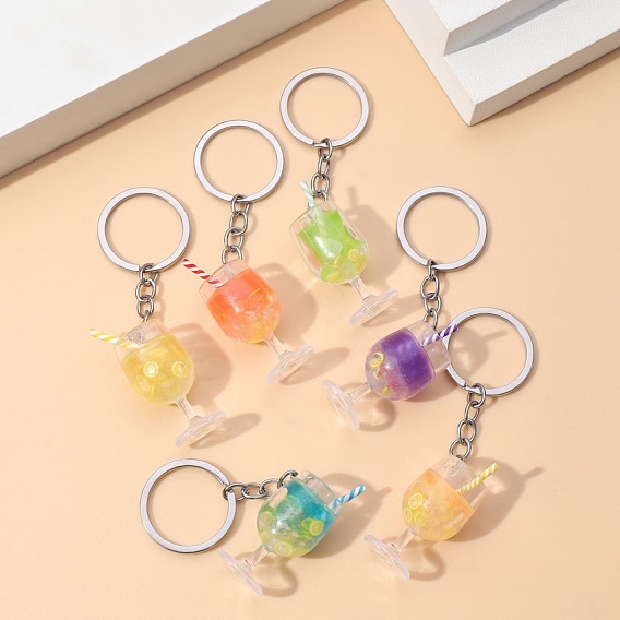 Светящийся брелок с акриловыми подвесками, с металлом, стоячая чашка