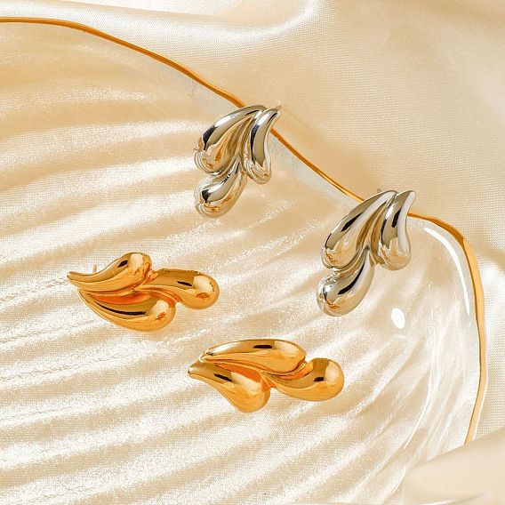 304 серьги-гвоздики-капли из нержавеющей стали