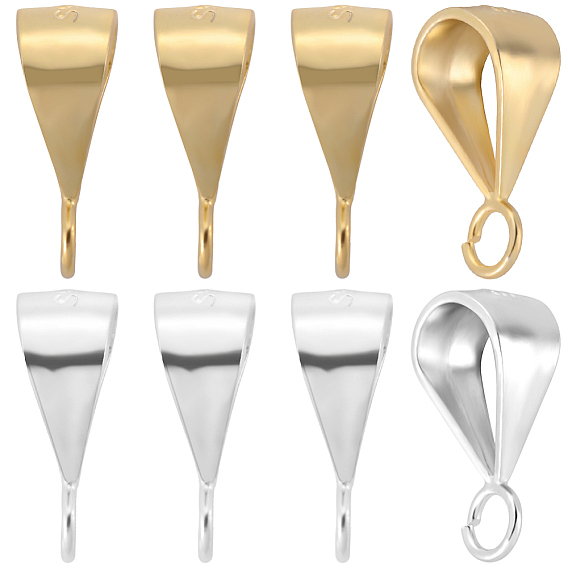 8 шт. 2 цвета 925 серебряные трубчатые дужки, петля под залог