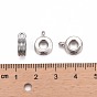 Alliage de zinc cintres européennes, sans cadmium et sans plomb, Perles renflouer , colonne, 9x12x4mm, Trou: 2mm, diamètre intérieur: 5 mm