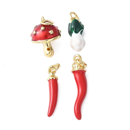 Латунь эмаль подвески, с целью перехода в кольце, долговечный, без кадмия и без свинца, стойки покрытие, реальный 18 k позолоченный, растительный