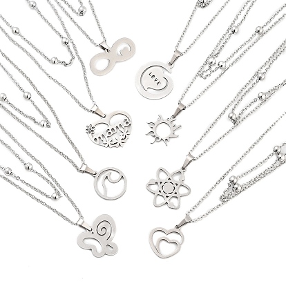 Stainless Steel Pendants Necklaces, Cable Chain Necklaces