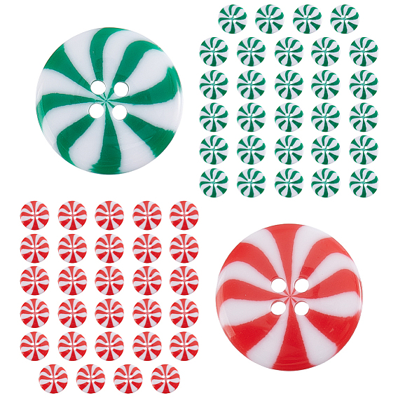 60шт 3 стили смоляные кнопки, 4-луночное, плоско-круглые