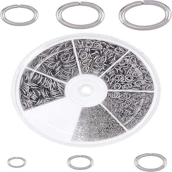 304 из нержавеющей стали открыты кольца прыжок, овальные