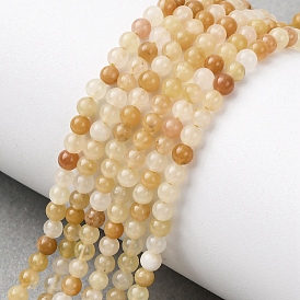Природный Топаз нефрита бисер нитей, круглые