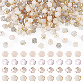 200 шт 4 цвета стеклянные бусины, рондель, граненые