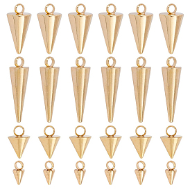 40 шт 4 стили 304 подвески из нержавеющей стали, подвески в виде шипов/конусов