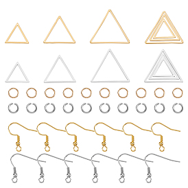 Geometry Charm Drop Earrings DIY Making Kit, Include 304 Stainless Steel Linking Ring & Jump Ring & Earring Hooks
