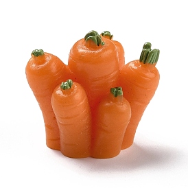 Cabuchones de resina opacos, zanahorias