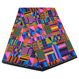Полиэстеровая ткань с восковым принтом Kente, этнический стиль для поделок своими руками, аксессуары для одежды, прямоугольные