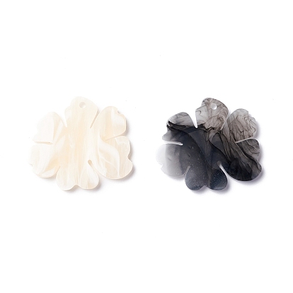 Opaque Acrylic Pendants, Flower