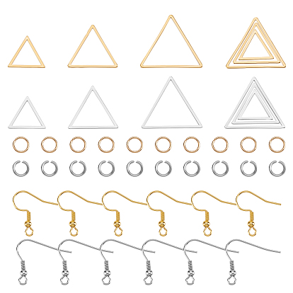 Geometry Charm Drop Earrings DIY Making Kit, Include 304 Stainless Steel Linking Ring & Jump Ring & Earring Hooks