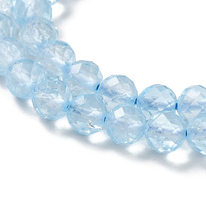 Natural Topaz Crystal Beads Strands, Round, Faceted, Grade AAA