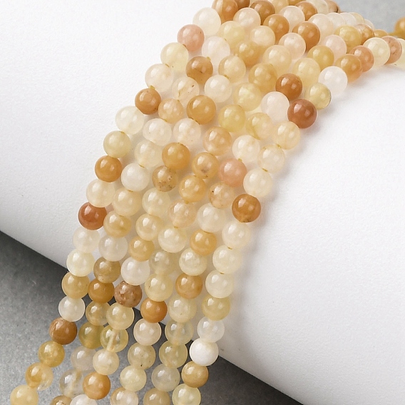Природный Топаз нефрита бисер нитей, круглые