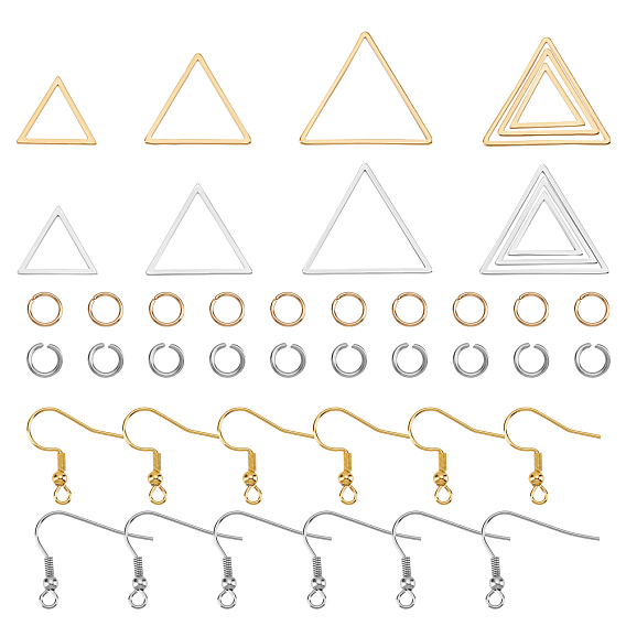 Geometry Charm Drop Earrings DIY Making Kit, Include 304 Stainless Steel Linking Ring & Jump Ring & Earring Hooks