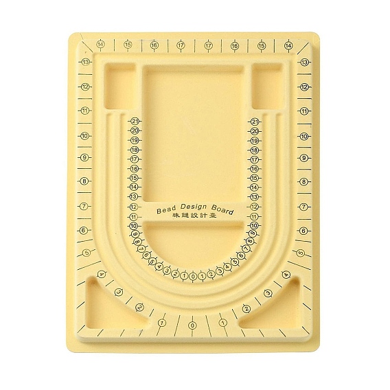 Tableros de diseño de cuentas rectangulares de plástico, tablero de diseño de collar, reunido