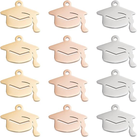 12 шт. 3 цвета 304 подвески из нержавеющей стали, Выпускной колпачок