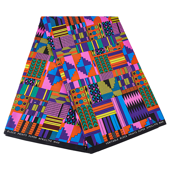 Полиэстеровая ткань с восковым принтом Kente, этнический стиль для поделок своими руками, аксессуары для одежды, прямоугольные