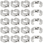 20pcs 304 boucles d'oreilles créoles en acier inoxydable, avec boucle