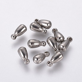 201 Stainless Steel Charms, Chain Tags, Teardrop