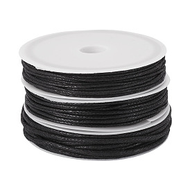 16.1м 3 стили вощеные хлопковые шнуры, многослойный круглый шнур, макраме ремесленная нить для изготовления ювелирных изделий, с 3шт. полипропиленовыми (ПП) катушками