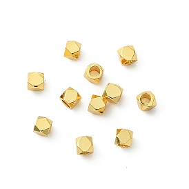 SHEGRACE Brass Beads, Cadmium Free & Nickel Free & Lead Free, Polygon