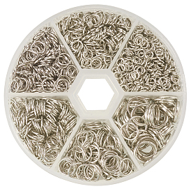 1 кольца прыжок коробка железа, без никеля , 4~10x0.7~1 мм, около 1745 шт / коробка