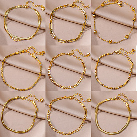 Женские ножные браслеты из нержавеющей стали