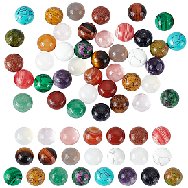 40шт 20 стили драгоценные камни кабошоны, полукруглый