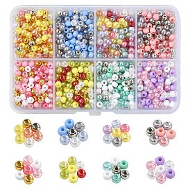 800 шт 8 цвета непрозрачные акриловые бусины, рондель