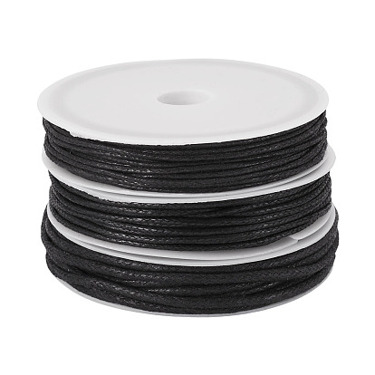 16.1м 3 стили вощеные хлопковые шнуры, многослойный круглый шнур, макраме ремесленная нить для изготовления ювелирных изделий, с 3шт. полипропиленовыми (ПП) катушками