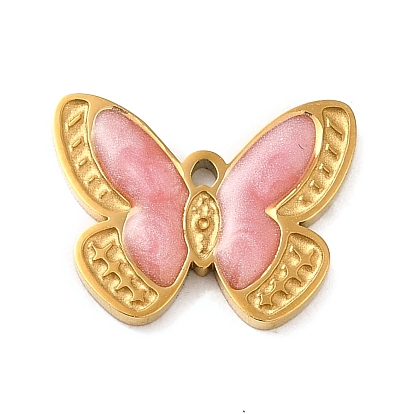 Ионное покрытие (ip) 304 подвески из нержавеющей стали с эмалью, лазерная резка, очарование бабочки