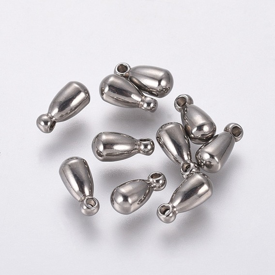 201 Stainless Steel Charms, Chain Tags, Teardrop