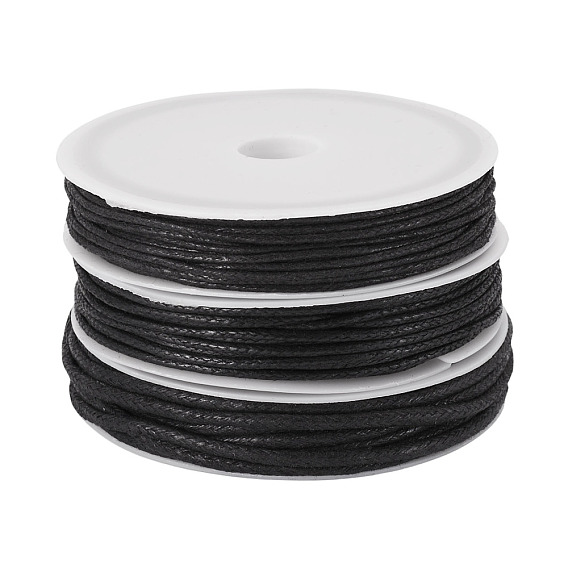 16.1M 3 Styles Waxed Cotton Cords, Multi-Ply Round Cord, Macrame Artisan String for Jewelry Making, with 3Pcs Polypropylene(PP) Spools
