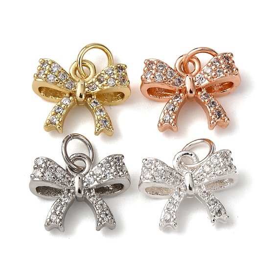 Латунные Мирко проложить кубического циркония подвески, с целью перехода в кольце, бантом прелести, стойки покрытие, долговечный, без свинца и без кадмия