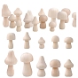54шт. 10 стили необработанных деревянных грибовидных украшений, для художественного и ремесленного искусства, декорирование проектов, украшения для дома