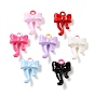 Alloy Enamel Pendants, Bowknot Charms