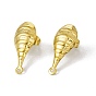 304 Stainless Steel Stud Earrings Finding, Teardrop, with Horizontal Loop